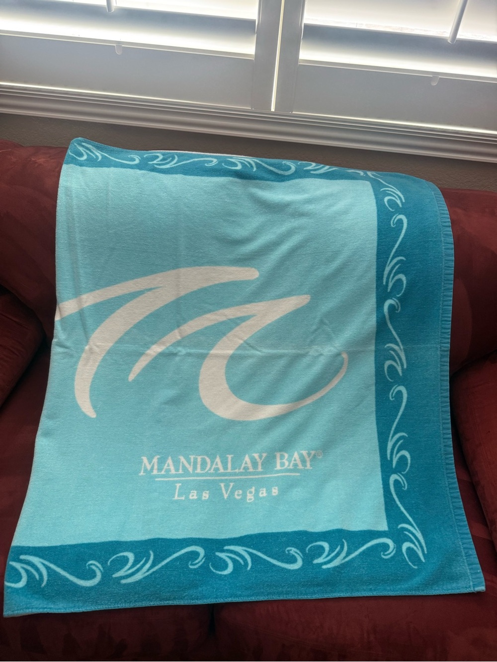 Mandalay Bay Las Vegas Light Aqua Beach/Pool Towel